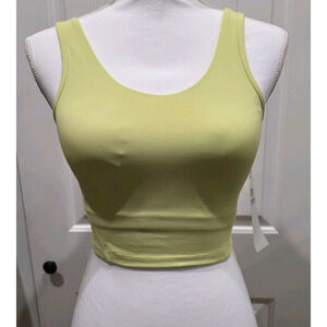 Mono B Spearmint Green Sports Bra Double Lined With Removable Pads Size L NWT